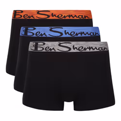 Ben Sherman 3 Pack Darian Boxers - BLACK, Large
