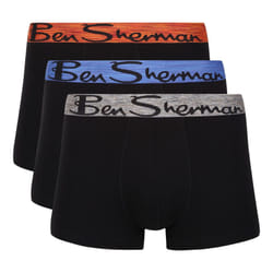 Ben Sherman 3 Pack Darian Boxers - BLACK, Large