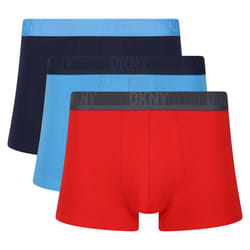 DKNY 3 Pack Ojai Boxers - Navy/Blue/Red, Small