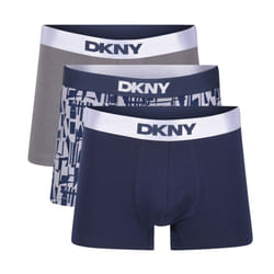 DKNY 3 Pack Evan Boxers - NAVY/PRINT/GREY, Small