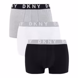 DKNY 3 Pack Seattle Boxers - Black/White/Grey, Small