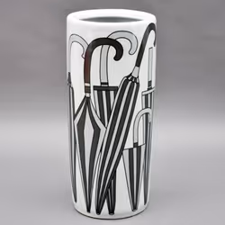 18" BLACK AND WHITE UMBRELLA STAND