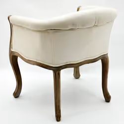 NATURAL FR LINEN FABRIC LOUIS CHAIR