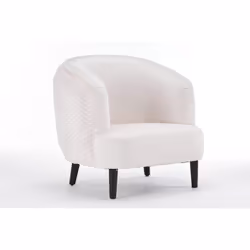 77CM CREAM VELVET ARM CHAIR