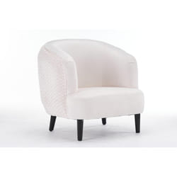 77CM CREAM VELVET ARM CHAIR