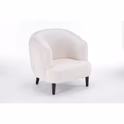 77CM CREAM VELVET ARM CHAIR