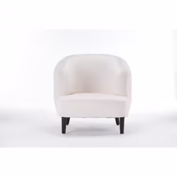 77CM CREAM VELVET ARM CHAIR