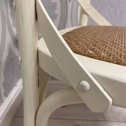 WHITE FRENCH CROSS BACK CHAIR - Additional view 5