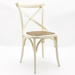 WHITE FRENCH CROSS BACK CHAIR - Additional view 7