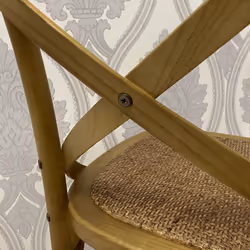 NATURAL FRENCH CROSS BACK CHAIR - Additional view 6