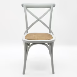 GREY FRENCH CROSS BACK CHAIR