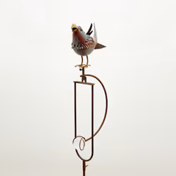 55" METAL BIRD ROCKER GARDEN STAKE