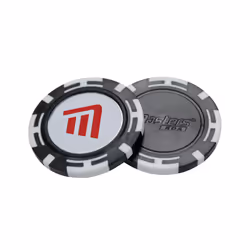 Poker Chip With Magnetic Ball Marker Black