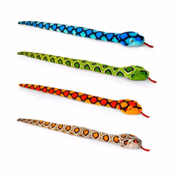 Keeleco Childrens Cuddly Snake Plush Assorted Colours