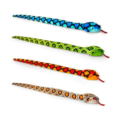 Keeleco Childrens Cuddly Snake Plush Assorted Colours