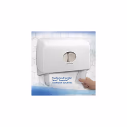 Scott Essential Jumbo Roll Toilet Tissue 8614 - 2 Ply Toilet Paper - 12 Rolls x 500 White Toilet Paper Sheets (2,400m) - Additional view 5