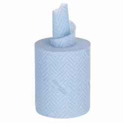 WypAll L10 Food and Hygiene Wiping Paper 6223 - 1 Ply Centrefeed Blue Roll - 6 Centrefeed Rolls x 430 Paper Wipes (2,580 total)