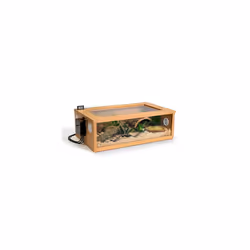 Habistat - Hatchling Snake Starter Kit - Oak - Includes Terrainium, Mat Stat, Heat Mat, Thermometer, Plastic Hide, Coconut Cave, Bedding, Tongs,
