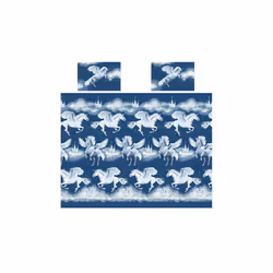 Stardust Unicorn Duvet Cover and Pillowcase Set - Double, Navy Blue