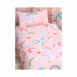 I Believe In Unicorns Duvet Cover and Pillowcase Set - Junior