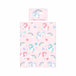I Believe In Unicorns Duvet Cover and Pillowcase Set - Junior