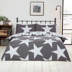 Rapport All Stars Reversible Duvet Cover Bed Set, Grey, Single