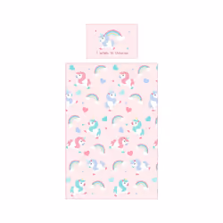I Believe In Unicorns Duvet Cover and Pillowcase Set - Single