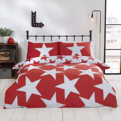 Rapport All Stars Reversible Duvet Cover Bed Set, Red, Single