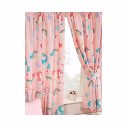 I Believe In Unicorns Lined Curtains - 66 X 72