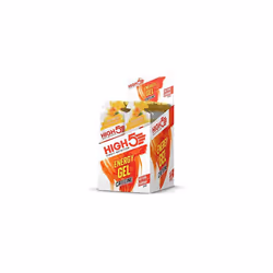 HIGH5 Energy Gel Caffeine Quick Release Energy On The Go from Natural Fruit Juice (20 x 40g Sachets) (Orange)