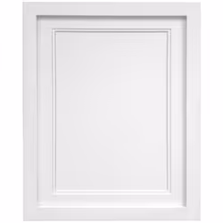 FRAMES BY POST H7 Picture Photo Frame, Wood, White with White Double Mount, A3 Image Size A4