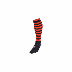 Precision Black/Red Hooped Pro Football Socks Adult - UK 7-11