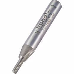 Trend 2/12X1/4TC Single Flute Straight Router Cutter 2.7 mm Diameter, Silver
