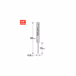 Professional 14 Shank Straight Router Cutter BitRef 240LX14HSS X Diameter 48mm Cutting Legnth 19mm High Speed Steel