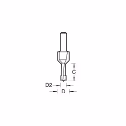 Professional Drill Countersink Counterbore Router Cutter Bit, 1/4 Inch Shank, 9.5mm Cut Diameter & 20mm Cut Length, Tungsten Carbide Tipped,