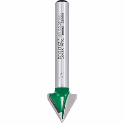 Trend Craft Pro 1/4in shank 'V'groove cutter 12.7mm diameter Two Flute Carbide tips.