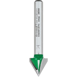 Trend Craft Pro 1/4in shank 'V'groove cutter 12.7mm diameter Two Flute Carbide tips.