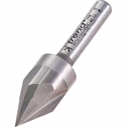 Trend S11/11X1/4STC Professional 1/4" Shank Bearing Guided 45°3 Flute Engraver Router Cutter Bit-Diameter 14.5mm Cutting Len ...