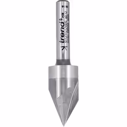Trend S11/11X1/4STC Professional 1/4" Shank Bearing Guided 45Â°3 Flute Engraver Router Cutter Bit-Diameter 14.5mm Cutting Length Tungsten Carbide