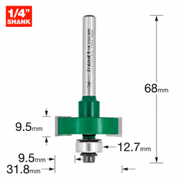 C147X1/4TC - Slotting Router Cutter 9.5 mm Cut of Trend