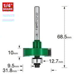 C148X1/4TC - Slotting Router Cutter 10mm Cut of Trend