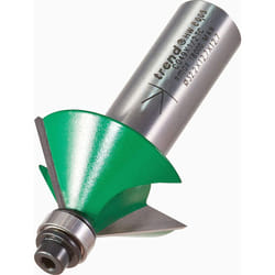 Trend C049X1/2TC Craft Pro 1/2" Shank 45 Guided Chamfer Router Cutter Bit-C049X1/2TC-Diameter 32mm Cutting Length 12.7mm Bearing 9.5mm Tungsten