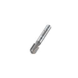 Professional Radius Router Cutter, 4mm Radius, 1/4 Inch Shank, 8mm Cut Diameter & 12.7mm Cut Length, Tungsten Carbide Tipped, Without Bearing,