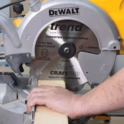 Trend CSB/CC25024 Craft Pro Negative Hook Crosscutting TCT Circular Blade Ideal for Einhell TE SM2534 Table/Mitre Saws, Tungsten Carbide Tipped, 250mm