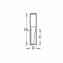 Trend 3/75 x 1/2 TCT Two Flute Cutter 12 x 63mm 3/75X1/2TC