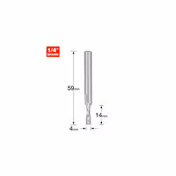 Professional Acrylic Spiral Up-Cut Router Cutter, 1/4 Inch Shank, 4mm Cut Diameter & 14mm Cut Length, Solid Tungsten Carbide, S60/04X1/4STC - Additional view 6