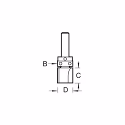Professional Guided Profiler, 12.7mm Diameter x 4mm Cut, 1/4 Inch Shank, 1/2 Inch Bearing, Tungsten Carbide Tipped, 46/910X1/4TC