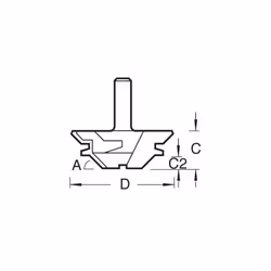 CraftPro Small Mitre Lock Jointing Router Cutter Bit, 1/4 Inch Shank for 8mm to 12mm Timber Thickness, Tungsten Carbide Tipped, C189X1/4TC