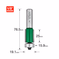 C117AX1/2TC - 1/2 Shank Guided trimmer 19.1mm diameter of Trend