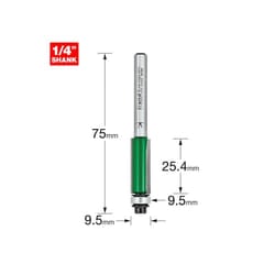 C115AX1/4TC - Self guided trimmer 9.5mm diameter of Trend